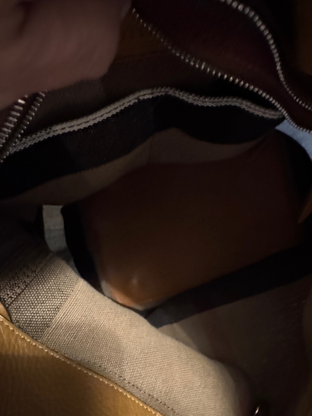 Burberry Tan and Beige Susanna Canvas Bucket Hobo Bag with Tassel Detail - Picture 3 of 9
